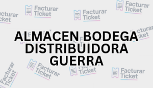 ALMACEN BODEGA DISTRIBUIDORA GUERRA sin logo Facturación ALMACEN BODEGA DISTRIBUIDORA GUERRA - Descargar Factura