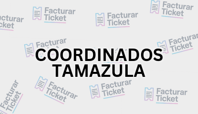 Facturar Ticket - Busca por Marca o Razón Social y Obtén tu Factura 19 COORDINADOS TAMAZULA sin logo Facturar Ticket - Busca por Marca o Razón Social y Obtén tu Factura