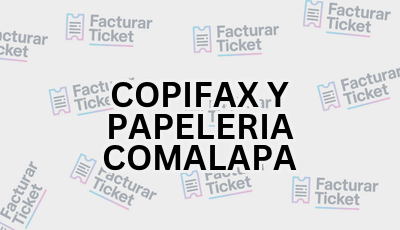 COPIFAX Y PAPELERIA COMALAPA sin logo Facturar Ticket - Busca por Marca o Razón Social y Obtén tu Factura