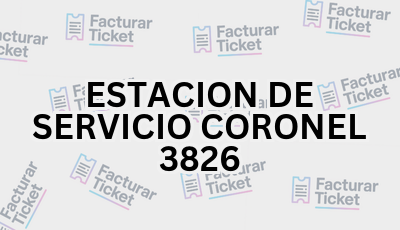 ESTACION DE SERVICIO CORONEL 3826 sin logo Facturar Ticket - Busca por Marca o Razón Social y Obtén tu Factura