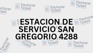 ESTACION DE SERVICIO SAN GREGORIO 4288 sin logo Facturación ESTACION DE SERVICIO SAN GREGORIO 4288 - Descargar Factura