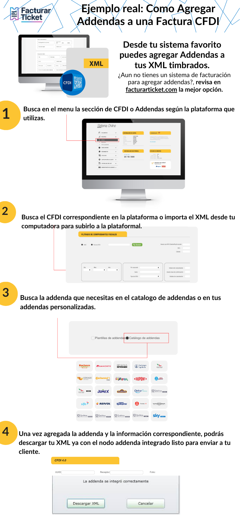 Ejemplo Agregar Addendas a un CFDI
