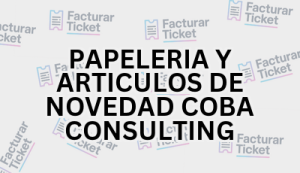 PAPELERIA Y ARTICULOS DE NOVEDAD COBA CONSULTING sin logo Facturación PAPELERIA Y ARTICULOS DE NOVEDAD COBA CONSULTING - Descargar Factura