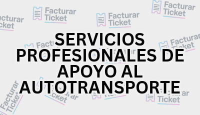 SERVICIOS PROFESIONALES DE APOYO AL AUTOTRANSPORTE sin logo Facturar Ticket - Busca por Marca o Razón Social y Obtén tu Factura