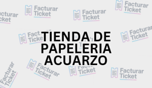 TIENDA DE PAPELERIA ACUARZO sin logo Facturación TIENDA DE PAPELERIA ACUARZO - Descargar Factura